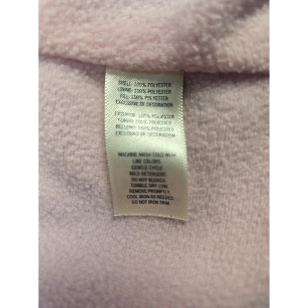 OshKosh B'gosh Girls L 6X Floral Hooded Jacket Pink Fleece Lined Zip Coat